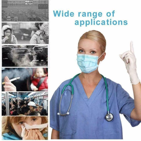 50 Pcs Disposable Face Masks - 3 Ply - Picture 7 of 8